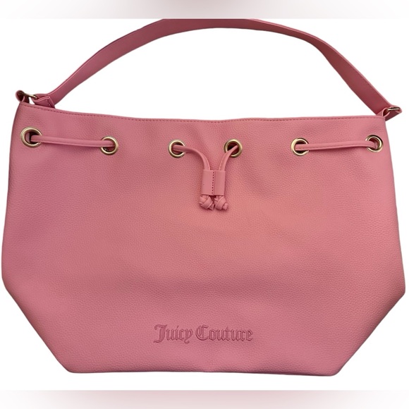 Juicy Couture Pink Logo Cinch Bucket Tote NWT RARE - Picture 2 of 7